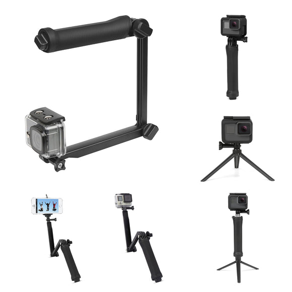 SHOOT XTGP217 Foldable Multi-functional 3-Way Grip Arm Monopod Selfie Stick for GoPro for Smartphone