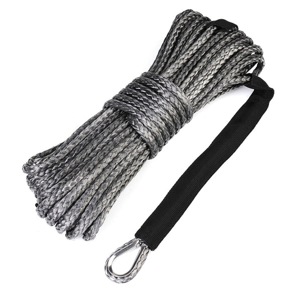 1/4 Inch x 50 Inch 7000 LB Synthetic Winch Rope Line Cable With Rock Guard For ATV UTV