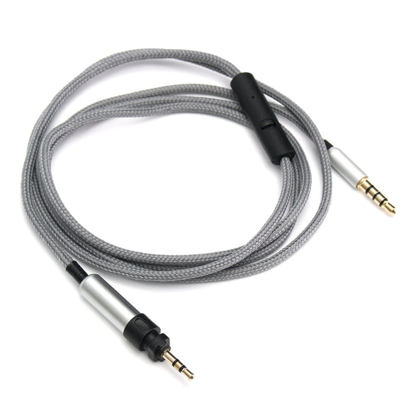 1.2m Earphone Cable Volume Remote With Mic For SHURE SRH440 SRH840 SRH940 SRH750DJ Headphone