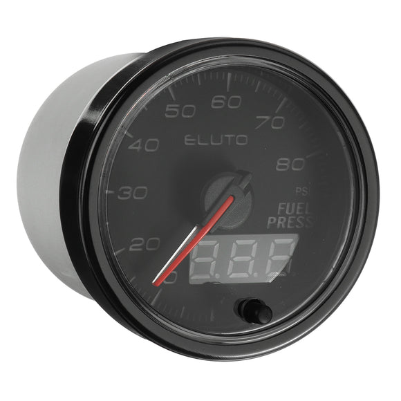 2'' 52mm 0-80PSI 10 Color LED Digital Car Oil Pressure Gauge Meter With Sensor