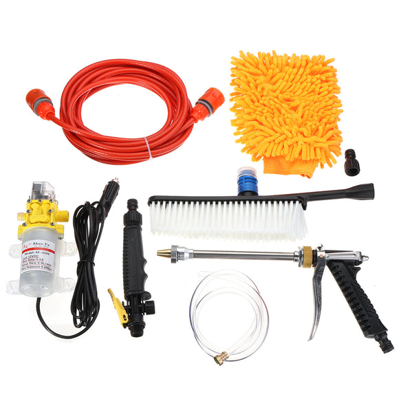 12V Car Wash Cleaning Pipe Gun Brush Sponge Glove Cleaner Tools Kit Set Exterior