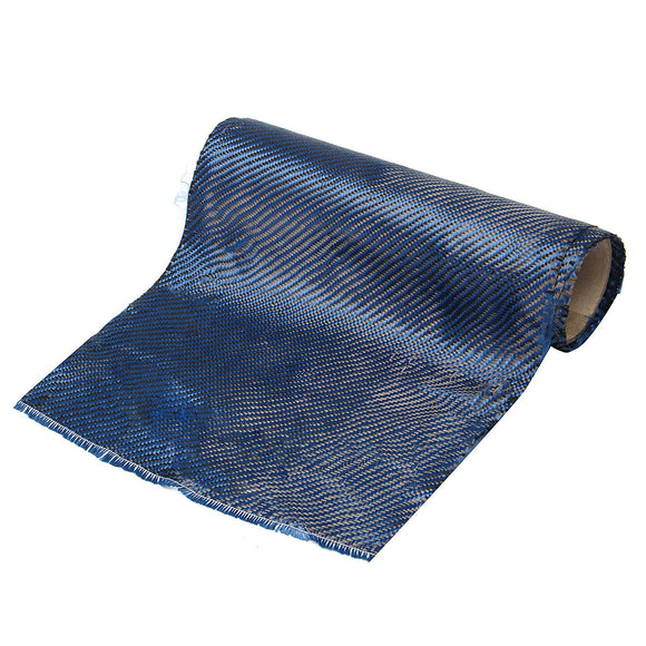 30x100cm Carbon Fiber Fabric Aramid Twill Cloth Film Blue 200gsm for Craft DIY Decoration