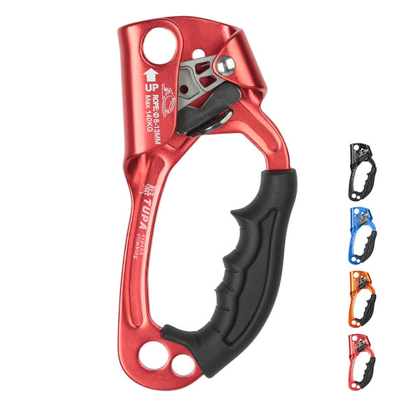 XINDA Aluminum Alloy Climbing Mountaineer Hand Grasp Climbing Ascender Device Rappelling Belay for 8-12mm Rope