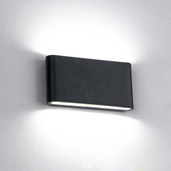 Modern 12W COB LED Black Wall Sconce Light IP65 Waterproof Indoor Outdoor Decor AC85-265V