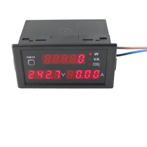 DL69-2048 LCD Digital Multifunctional AC Voltmeter Ammeter Voltage Current Meter AC 80-300V