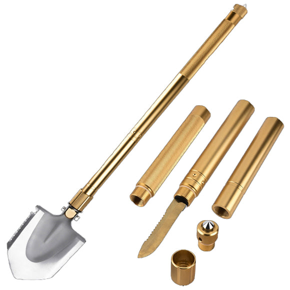 IPRee Outdooors Multifunctional DIY Shovel Camping Tactical Folding Spade Emergency Survival