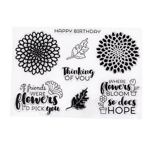 Scrapbook DIY Photo Album Cards Transparent Acrylic Silicone Rubber Clear Stamps Birthday Theme