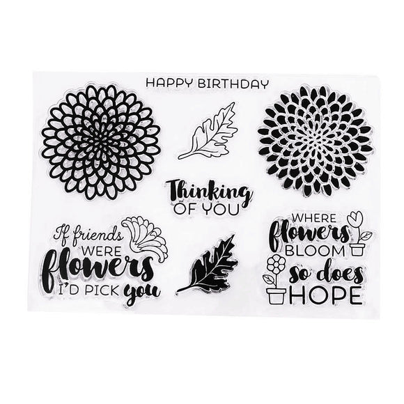 Scrapbook DIY Photo Album Cards Transparent Acrylic Silicone Rubber Clear Stamps Birthday Theme