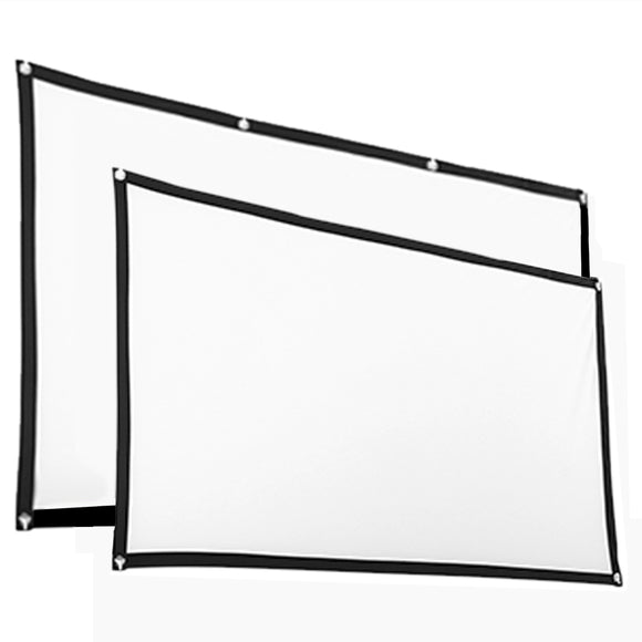 60/120 Inch Portable Foldable Projector Screen 16:9 HD Home Cinema Theater Outdoor