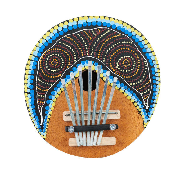 7 Keys Finger Piano Adjustable Painted Coconut Shell Kalimba Thumb Piano