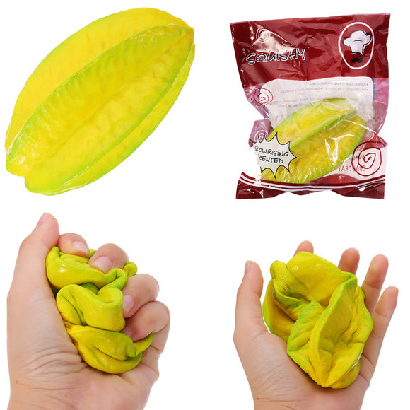 15CM Carambola Slow Rising  Squishy Fruit With Packaging Collection Gift Soft Toy