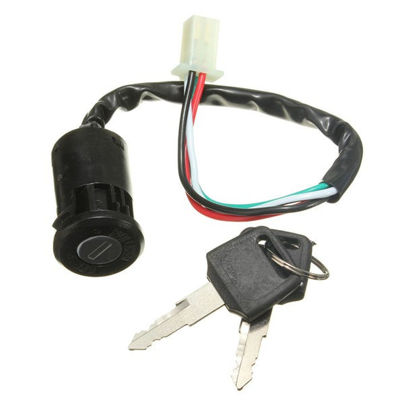 Universal Motorcycle Ignition Switch Motor Bike 4 Wires With 2 Keys