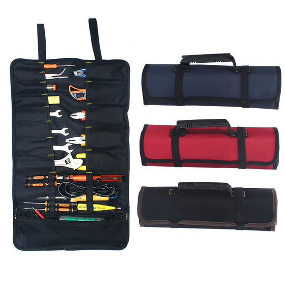 585x355mm Portable Tool Storage Bag Oxford Canvas Chisel Waterproof Roll Bag Repair Organizer Instrument Case