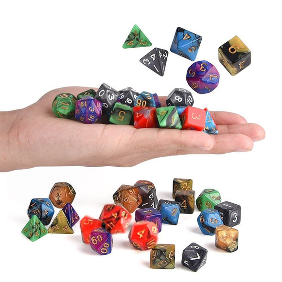 42Pcs 6 Colors Acrylic Mulitisided Dice Sets Role Playing Game Dice Gadget