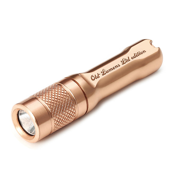Old Lumens Nichia 219B Copper 102LM AAA Mini Keychain LED Flashlight