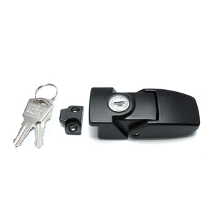 Black Cabinets Metal Bright Zinc Alloy Hasp Latch Drawer Lock Tool 2 Keys