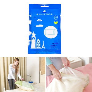 10Pcs Portable Travel Disposable Pillowcase Set Hotel Trip Nonwovens Sterile Cover
