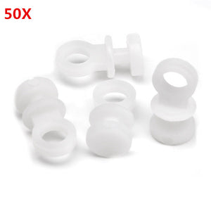 50Pcs Plastic Curtain Track Rollers Glider Carriers Slide Wheels Rail Hooks