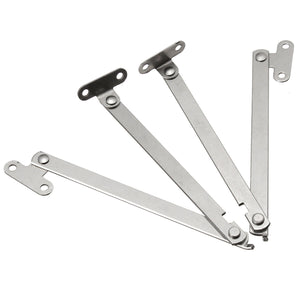 2pcs Zinc Plated Steel Folding Door Cabinet Stays Hinge Portal Bracing