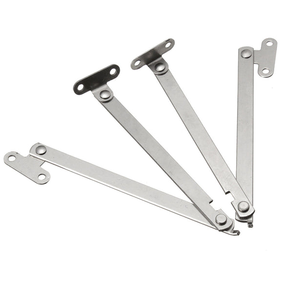 2pcs Zinc Plated Steel Folding Door Cabinet Stays Hinge Portal Bracing