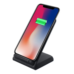 10W Qi Wireless Fast Charger Anti-slip Charging Dock Desktop Holder Stand for Samsung Xiaomi Mobile Phone