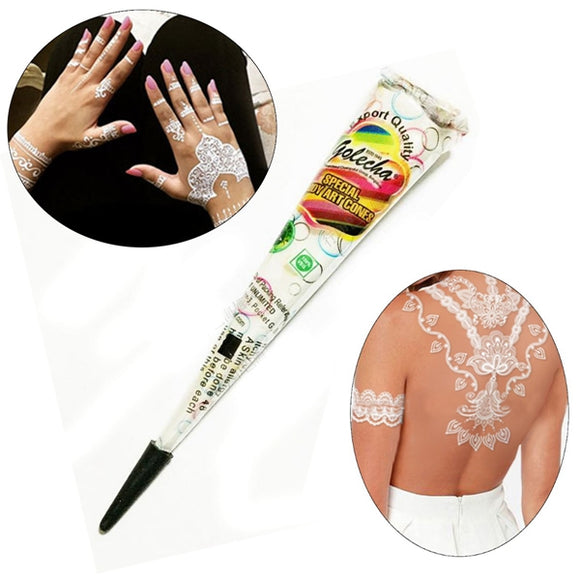 Natural White Henna Paste Cone Temporary Tattoo Body Art Tool 30g