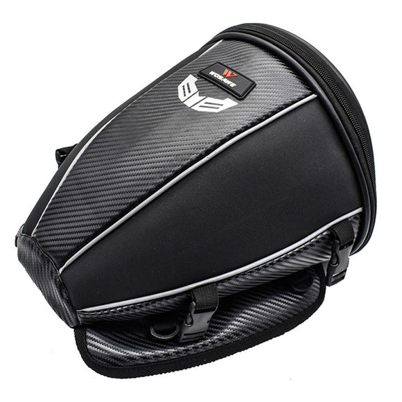 WOSAWE Motorcycle Tank Rear Seat Bag Waterproof Side Bag Multi-function Black