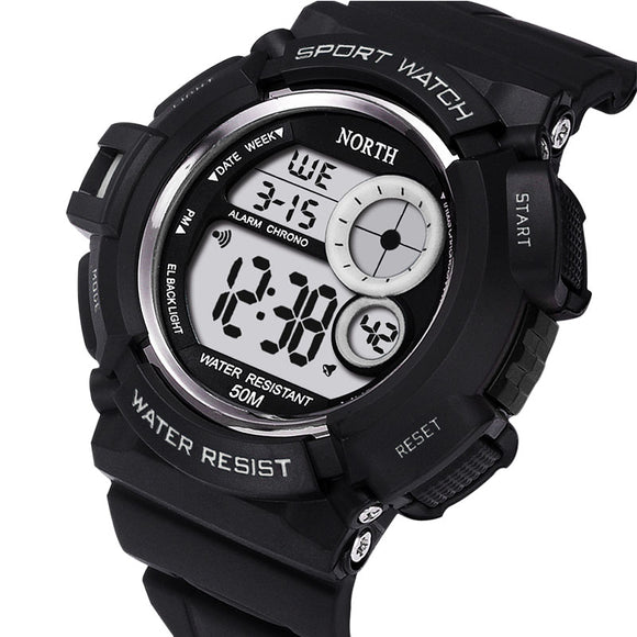 NORTH 2002 Sport Watch Men Waterproof LED Military Student Digital Watch