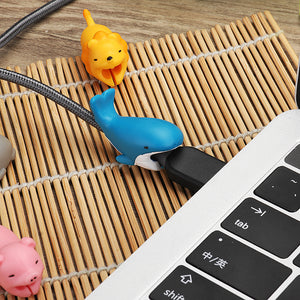 Universal Cute Animal Shape Charging Data Cable Protector Winder Protective Cover