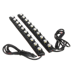 Universal Eagle Eye COB LED Car Daytime Running Lights Driving Fog Lamp Strip Waterproof White 2PCS