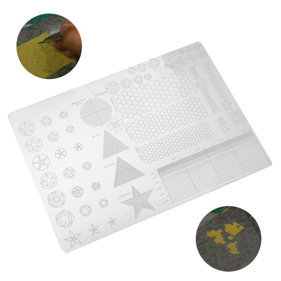 210x150mm Metal Masking Sheet Cover Paper Cutting Template Number Shape Modeling Tool