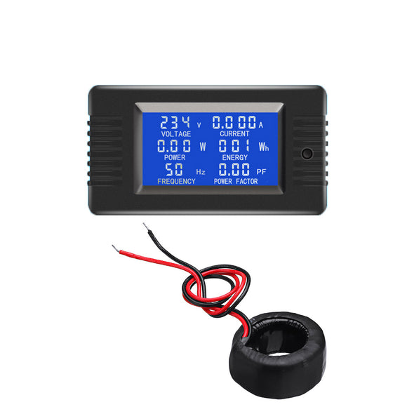 PZEM-022 AC Digital Display Power Monitor Meter Voltmeter Ammeter Frequency Current Voltage Facto