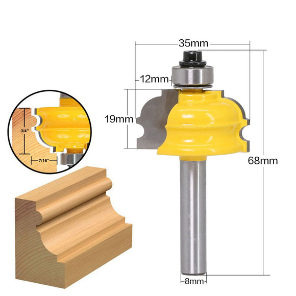 Drillpro 8mm Shank Rail and Stile Router Bit Woodworking Chisel Cutter