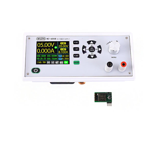 WZ-6008 USB WiFi DC-DC Voltage Current Step Down Power Supply Module Buck Voltage Converter Voltmeter 8A 480W with Programmable 2.4inch TFT LCD Display