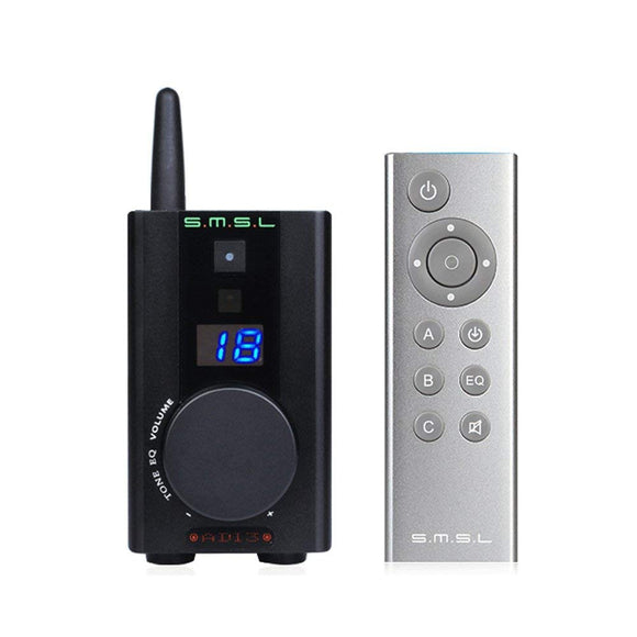 SMSL AD13 TAS5766M CM108AH CS5341 bluetooth 4.0 Amplifier with Remote Control