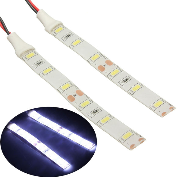 10cm 12V White 6 LED 5630 SMD Strip Lights For Motorcycle Car Boat Waterproof