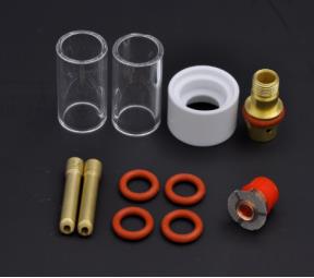 11pcs TIG Welding Torch Stubby Gas Lens Glass Cup Kit For WP17/18/26 3.2mm