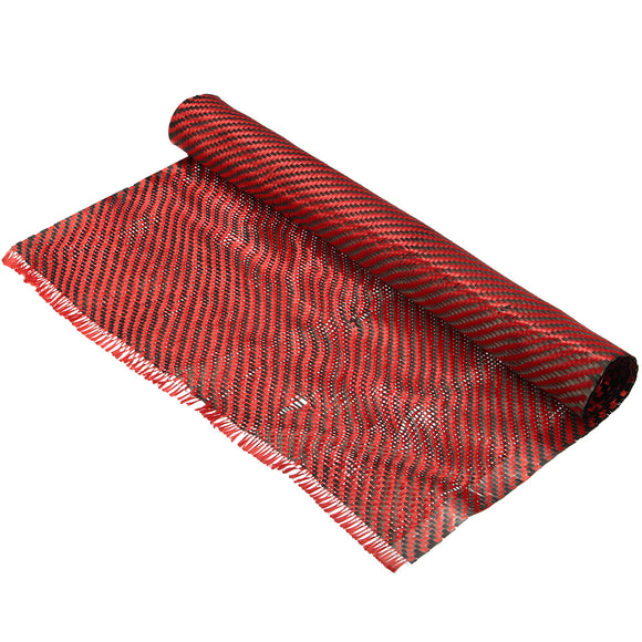 Carbon Fiber Cloth Black Red Fabric Twill Weave Panel Sheet 200gsm