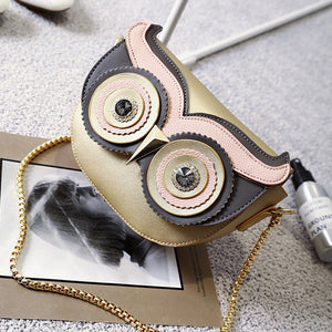 Owl Pattern Women Shoulder Bags Small Chain Crossbody Bags