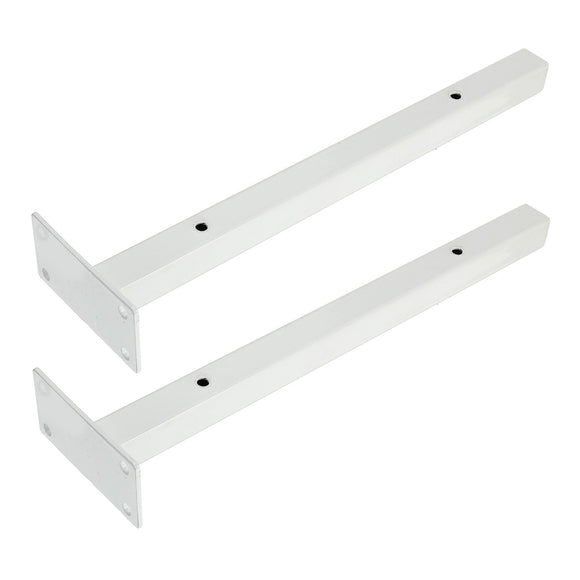 2pcs White Heavy Duty Industrial Iron Shelf Brackets Scaffold Board Floating Bracket