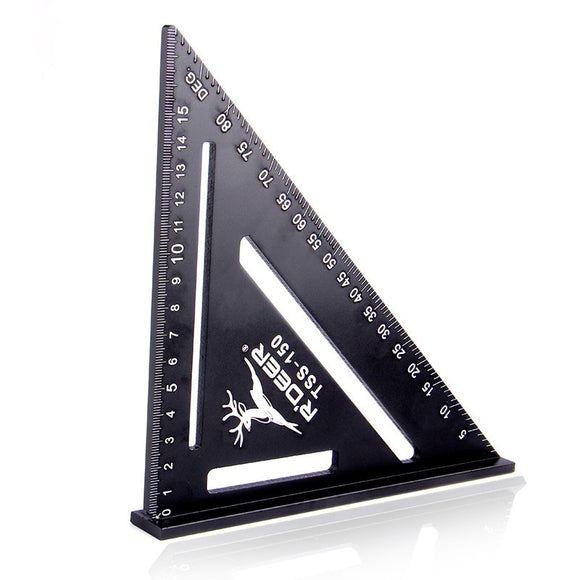 RDEER 150mm Angle Ruler Aluminun Alloy Triangle Ruler For DIY Home Builders Artists Woodworking Measuring Tools