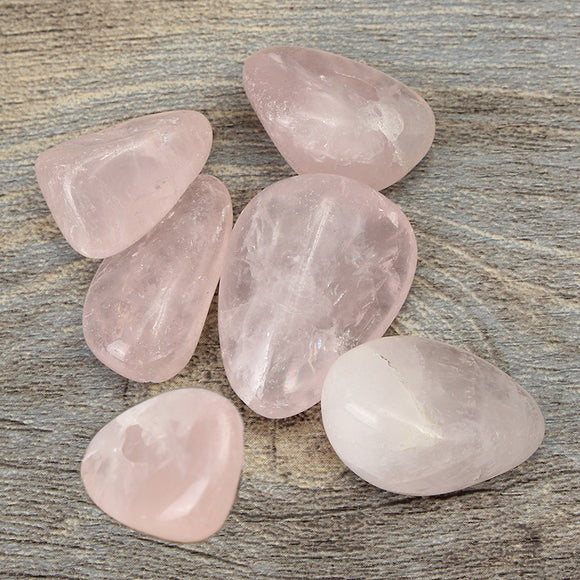 6pcs Pink Healing Crystal Quartz Polished For Decoration Health
