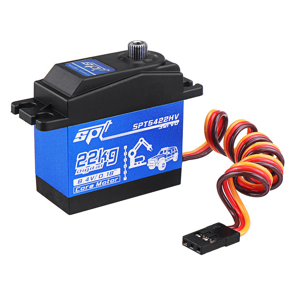 SPT Servo SPT5422HV 22KG 180 Metal Gear Digital Servo For 1:10 RC Car RC Models