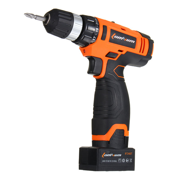 Lomvum 8724S 24V Electric Drill Power Drill 50/60Hz Two Speed Power Drills Tool