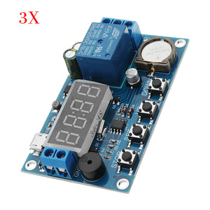 3pcs DC 5V To 60V Real-time Relay Module Clock Synchronization Timer Module Time Control Delay