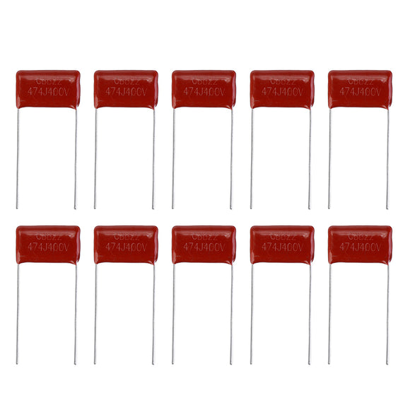 10pcs 400V474J 0.47UF Pitch 15mm 470NF 400V 474 CBB Polypropylene Film Capacitor