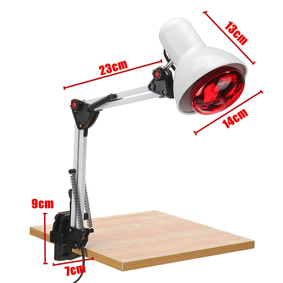 220V 100W Floor Stand Infrared Heat Lamp Therapy Physiotherapy Light Pain Relief