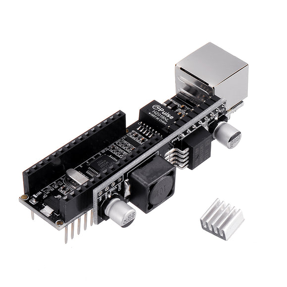Nano V3 Ethernet Shield W5500 (V3) with PoE to Build Tiny Network-connected Device