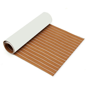 900mmx2400mmx5.5mm Light Brown and White EVA Foam Faux Teak Sheet Boat Yacht Synthetic Teak Decking