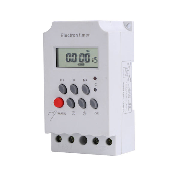 KG316T-II AC 220V 25A Digital LCD Weekly Programmable Timer Electric Relay Time Switch